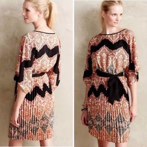 Anthropologie | Fleur Wood Bera Pleated Dress